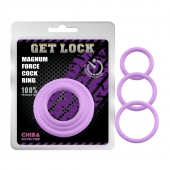 Набор из 3 сиреневых эрекционных колец Magnum Force Cock Ring - Chisa - в Петропавловске-Камчатском купить с доставкой