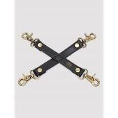 Черный фиксатор для манжет Bound to You Faux Leather Hogtie - Fifty Shades of Grey - купить с доставкой в Петропавловске-Камчатском