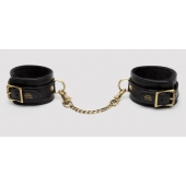 Черные оковы на ноги Bound to You Faux Leather Ankle Cuffs - Fifty Shades of Grey - купить с доставкой в Петропавловске-Камчатском