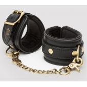 Черные наручники Bound to You Faux Leather Wrist Cuffs - Fifty Shades of Grey - купить с доставкой в Петропавловске-Камчатском
