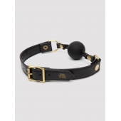 Черный кляп-шар Bound to You Faux Leather Ball Gag - Fifty Shades of Grey - купить с доставкой в Петропавловске-Камчатском