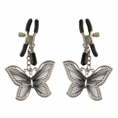 Зажимы на соски с бабочками Butterfly Nipple Clamps - Pipedream - купить с доставкой в Петропавловске-Камчатском