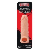 Телесная насадка EXTENDER WITH BALL STRAP 5.5 - 14 см. - Dream Toys - в Петропавловске-Камчатском купить с доставкой