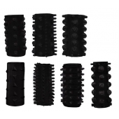 Набор из 7 черных насадок PENIS SLEEVES SET - Dream Toys - в Петропавловске-Камчатском купить с доставкой