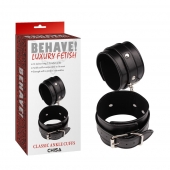 Черные оковы Classic Ankle Cuffs - Chisa - купить с доставкой в Петропавловске-Камчатском
