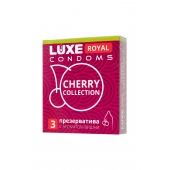 Презервативы с ароматом вишни LUXE Royal Cherry Collection - 3 шт. - Luxe - купить с доставкой в Петропавловске-Камчатском