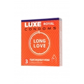 Презервативы с продлевающим эффектом LUXE Royal Long Love - 3 шт. - Luxe - купить с доставкой в Петропавловске-Камчатском