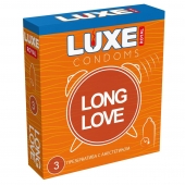Презервативы с продлевающим эффектом LUXE Royal Long Love - 3 шт. - Luxe - купить с доставкой в Петропавловске-Камчатском