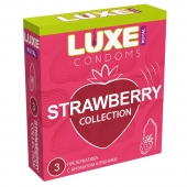 Презервативы с ароматом клубники LUXE Royal Strawberry Collection - 3 шт. - Luxe - купить с доставкой в Петропавловске-Камчатском