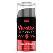 Жидкий интимный гель с эффектом вибрации Vibration! Strawberry - 15 мл. - INTT - купить с доставкой в Петропавловске-Камчатском