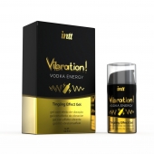 Жидкий интимный гель с эффектом вибрации Vibration! Vodka Energy - 15 мл. - INTT - купить с доставкой в Петропавловске-Камчатском