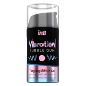 Жидкий интимный гель с эффектом вибрации Vibration! Bubble Gum - 15 мл. - INTT - купить с доставкой в Петропавловске-Камчатском