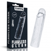 Прозрачная насадка-удлинитель Flawless Clear Penis Sleeve Add 1 - 15,5 см. - Lovetoy - в Петропавловске-Камчатском купить с доставкой