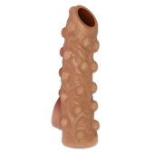 Телесная насадка с бугорками и открытой головкой Nude Sleeve L - 14 см. - KOKOS - в Петропавловске-Камчатском купить с доставкой