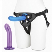 Страпон унисекс Beginners Strap-On с 2 насадками - 15 и 13 см. - Lux Fetish - купить с доставкой в Петропавловске-Камчатском