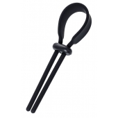 Черное эрекционное лассо на пенис Keb - A-toys - в Петропавловске-Камчатском купить с доставкой