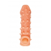 Телесная закрытая насадка с пупырышками Cock Sleeve Size M - 15,6 см. - KOKOS - в Петропавловске-Камчатском купить с доставкой