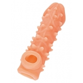 Телесная закрытая насадка с пупырышками Cock Sleeve Size L - 17,6 см. - KOKOS - в Петропавловске-Камчатском купить с доставкой