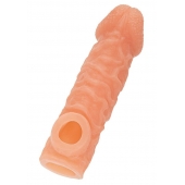 Телесная закрытая насадка с шершавой головкой Cock Sleeve Size L - 17,6 см. - KOKOS - в Петропавловске-Камчатском купить с доставкой