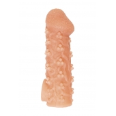 Телесная закрытая насадка с пучками шишечек Cock Sleeve Size M - 15,6 см. - KOKOS - в Петропавловске-Камчатском купить с доставкой
