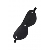 Черная кожаная маска Anonymo с мягким подкладом - ToyFa - купить с доставкой в Петропавловске-Камчатском