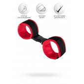 Красно-черные велюровые оковы Anonymo - ToyFa - купить с доставкой в Петропавловске-Камчатском