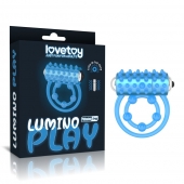 Голубое, светящееся в темноте виброкольцо Lumino Play Vibrating Penis Ring - Lovetoy - в Петропавловске-Камчатском купить с доставкой