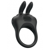 Черное эрекционное кольцо с вибрацией Davion - Baile - в Петропавловске-Камчатском купить с доставкой
