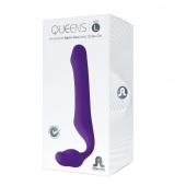 Фиолетовый безремневой страпон Queens L - Adrien Lastic - купить с доставкой в Петропавловске-Камчатском