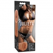 Мастурбатор-вагина цвета карамели Julieta с вибрацией - Blush Novelties - в Петропавловске-Камчатском купить с доставкой