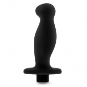 Черный анальный вибромассажёр Silicone Vibrating Prostate Massager 02 - 10,8 см. - Blush Novelties - в Петропавловске-Камчатском купить с доставкой