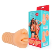 Телесный мастурбатор-ротик с высунутым язычком - Bior toys - в Петропавловске-Камчатском купить с доставкой