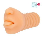 Телесный мастурбатор-ротик с высунутым язычком - Bior toys - в Петропавловске-Камчатском купить с доставкой