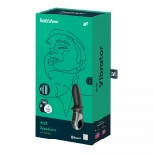 Черный анальный вибратор Hot Passion с функцией нагрева - Satisfyer - в Петропавловске-Камчатском купить с доставкой