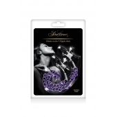 Зажимы для сосков с фиолетовой цепочкой Sweet Caress Nipple Chain - Sweet Caress - купить с доставкой в Петропавловске-Камчатском
