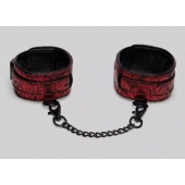 Красно-черные оковы Reversible Faux Leather Ankle Cuffs - Fifty Shades of Grey - купить с доставкой в Петропавловске-Камчатском