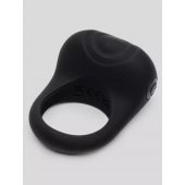 Черное эрекционное виброкольцо Sensation Rechargeable Vibrating Love Ring - Fifty Shades of Grey - в Петропавловске-Камчатском купить с доставкой