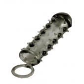 Дымчатая стимулирующая насадка с закрытой головкой SAMURAI PENIS SLEEVE BLACK - 14,5 см. - NMC - в Петропавловске-Камчатском купить с доставкой