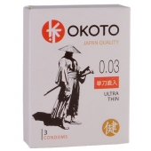 Ультратонкие презервативы OKOTO Ultra Thin - 3 шт. - Sitabella - купить с доставкой в Петропавловске-Камчатском