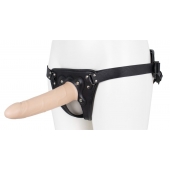 Пустотелый страпон Harness CLASSIC с бандажом - 19,5 см. - LOVETOY (А-Полимер) - купить с доставкой в Петропавловске-Камчатском