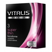 Ультратонкие презервативы VITALIS PREMIUM super thin - 3 шт. - Vitalis - купить с доставкой в Петропавловске-Камчатском
