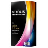 Цветные ароматизированные презервативы VITALIS PREMIUM color   flavor - 12 шт. - Vitalis - купить с доставкой в Петропавловске-Камчатском