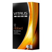 Ребристые презервативы VITALIS PREMIUM ribbed - 12 шт. - Vitalis - купить с доставкой в Петропавловске-Камчатском