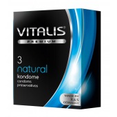 Классические презервативы VITALIS PREMIUM natural - 3 шт. - Vitalis - купить с доставкой в Петропавловске-Камчатском