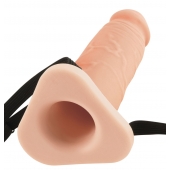 Телесный реалистичный фаллоимитатор с полостью Silicone Hollow Extension - 20 см. - Pipedream - купить с доставкой в Петропавловске-Камчатском