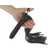 Чёрная плеть  Ракета А  с ручкой-фаллосом - 50 см. - Sitabella - купить с доставкой в Петропавловске-Камчатском