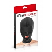 Сплошная маска на голову с прорезью для рта - Fetish Tentation - купить с доставкой в Петропавловске-Камчатском