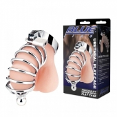 Серебристая клетка для члена Urethral Play Cage - BlueLine - купить с доставкой в Петропавловске-Камчатском