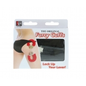 Металлические наручники с чёрной меховой опушкой - Dream Toys - купить с доставкой в Петропавловске-Камчатском