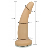 Телесная гладкая насадка Harness - 14,7 см. - LOVETOY (А-Полимер) - купить с доставкой в Петропавловске-Камчатском